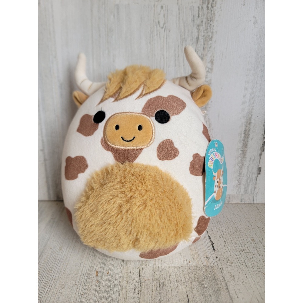 Squishmallow cow Alonzo longhorn animal toy plush zoo home decor farm